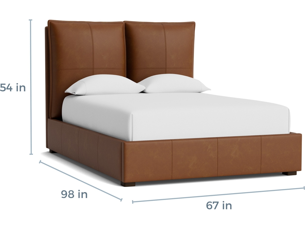 Greer Leather Upholstered Platform Bed - image 3