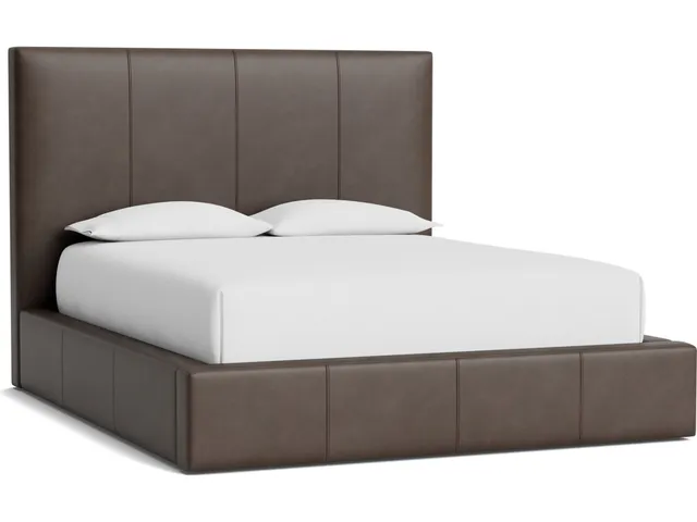 Eden Leather Upholstered Platform Bed