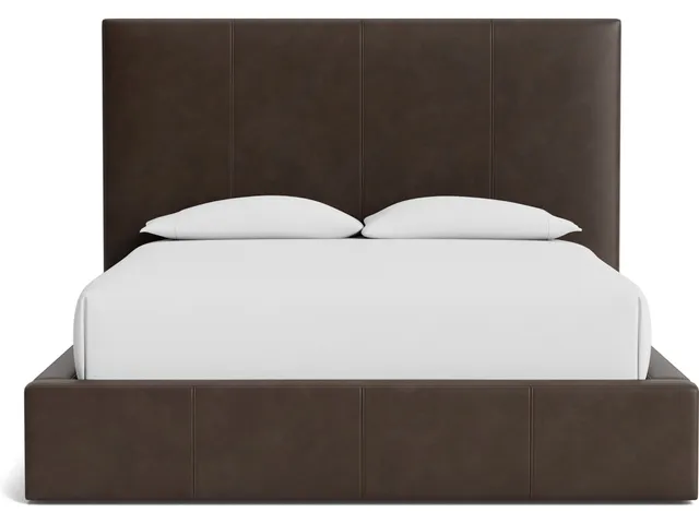 Eden Leather Upholstered Platform Bed