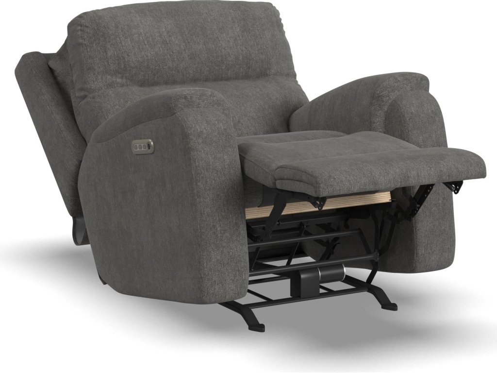 Penn Fabric Power Rocking Recliner with Power Headrest & Lumbar - image 12