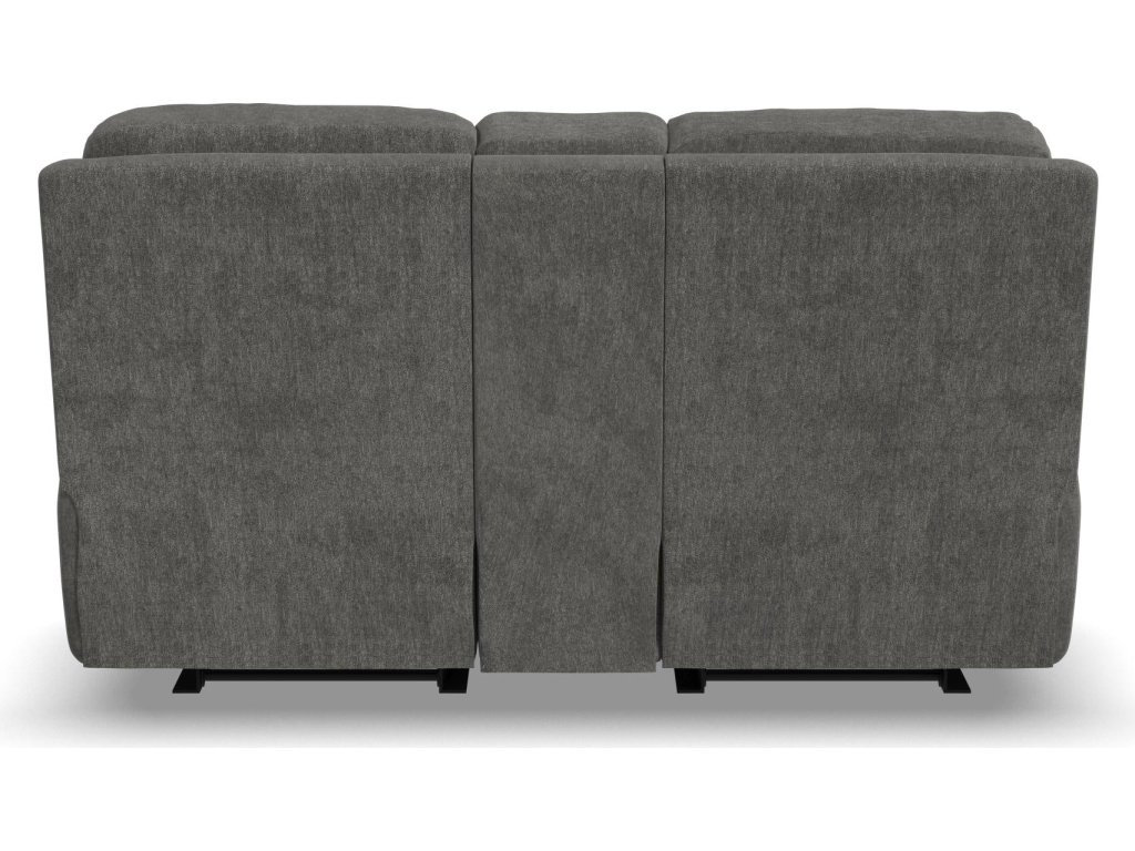 Penn Fabric Power Reclining Loveseat with Console & Power Headrests & Lumbar - image 15