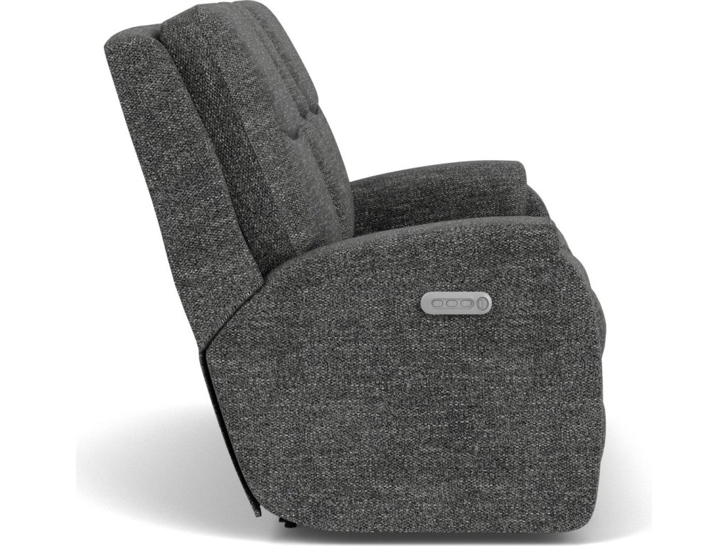 Penn Fabric Power Reclining Loveseat with Console & Power Headrests & Lumbar - image 8
