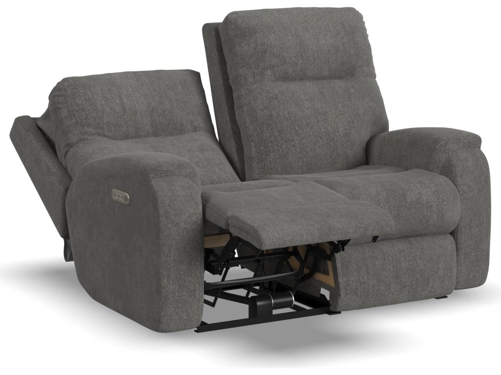 Penn Fabric Power Reclining Loveseat with Power Headrests & Lumbar - image 12