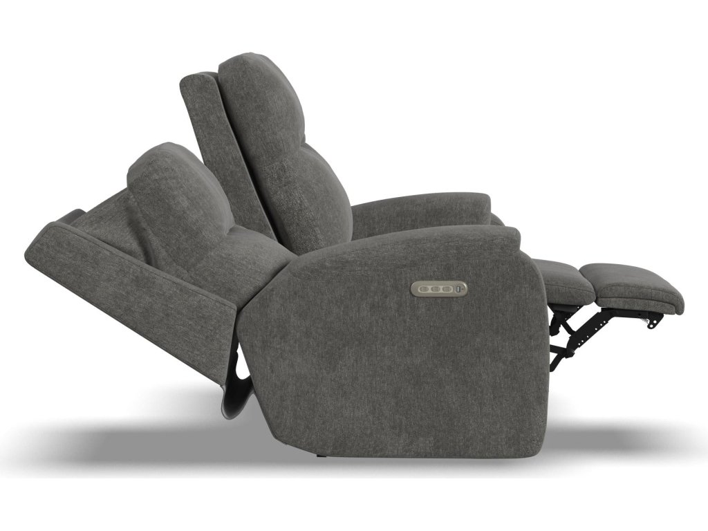 Penn Fabric Power Reclining Loveseat with Power Headrests & Lumbar - image 14