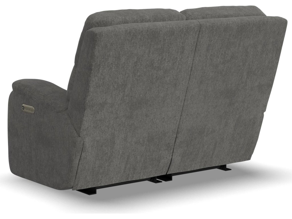 Penn Fabric Power Reclining Loveseat with Power Headrests & Lumbar - image 16