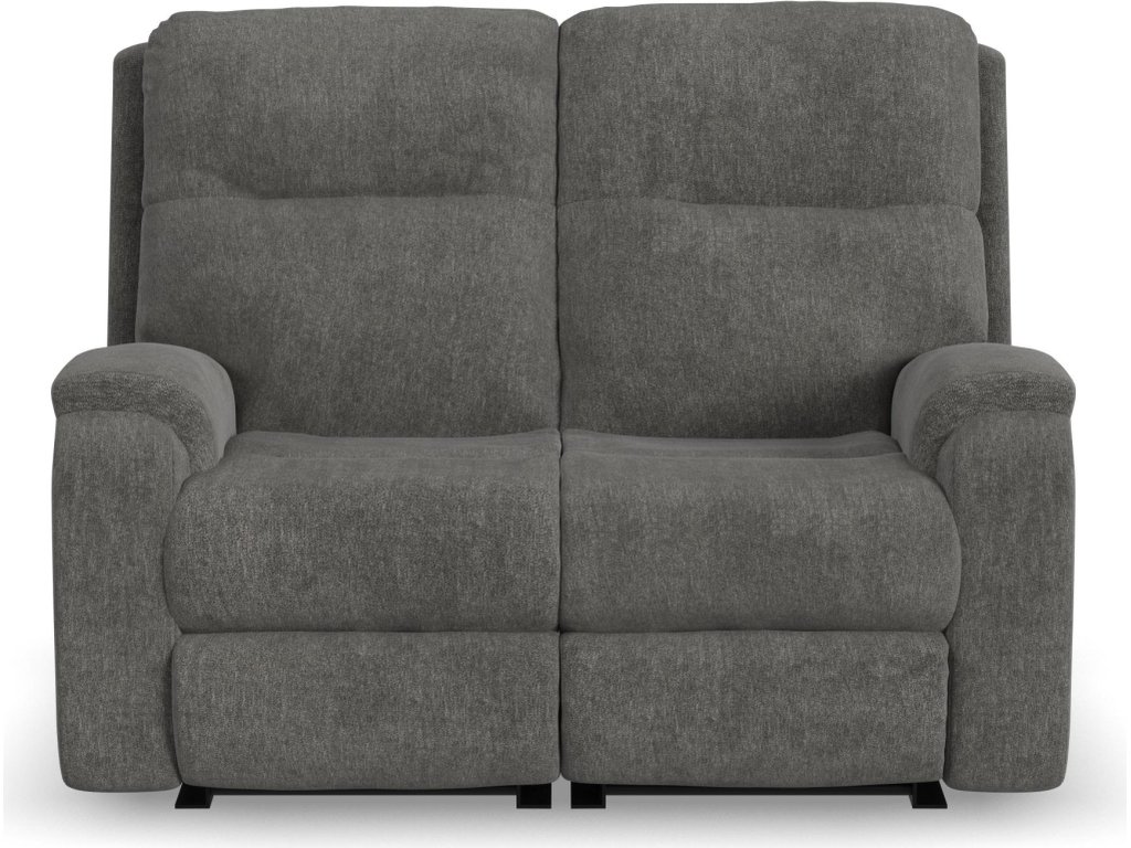 Penn Fabric Power Reclining Loveseat with Power Headrests & Lumbar - image 2