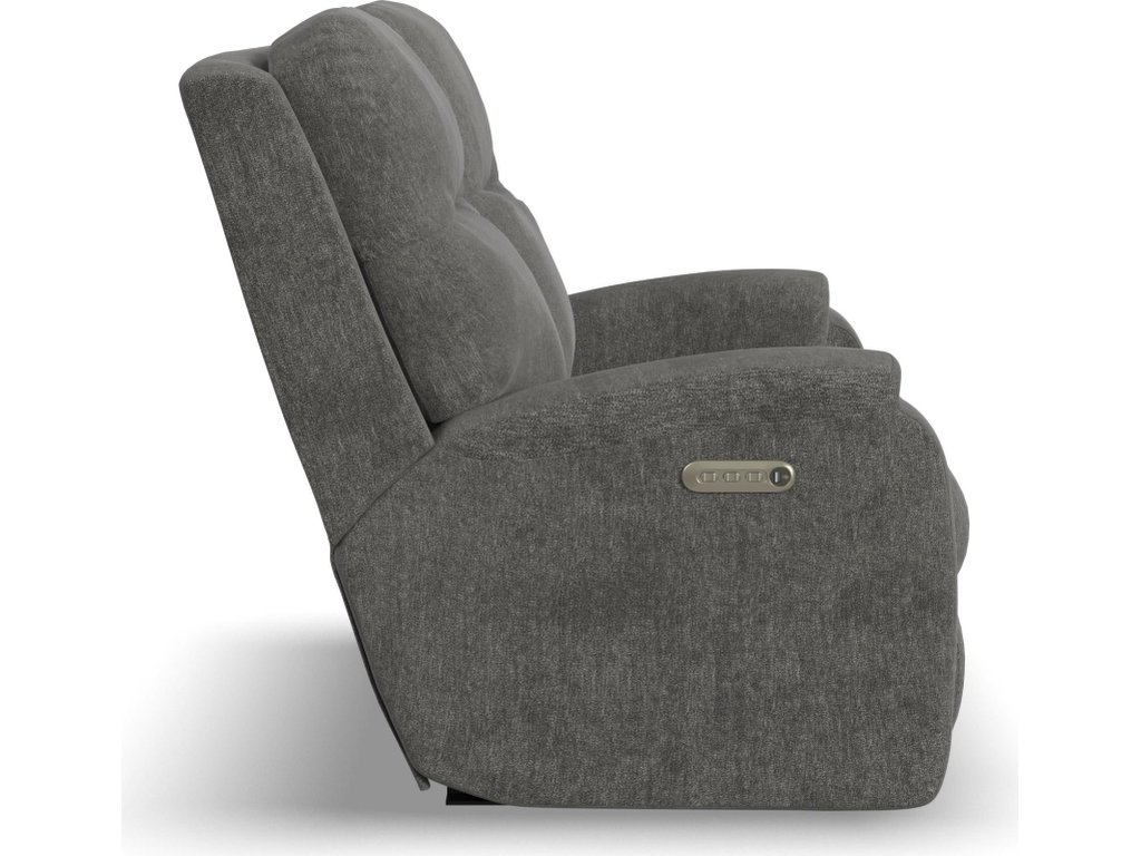 Penn Fabric Power Reclining Loveseat with Power Headrests & Lumbar - image 3