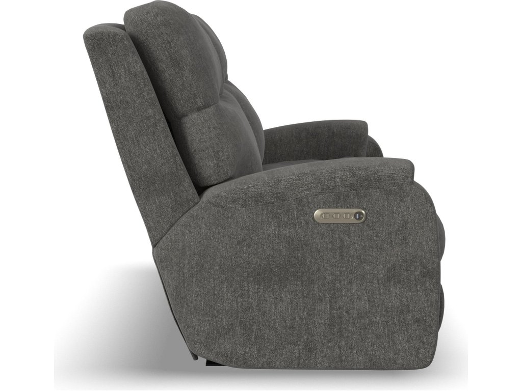 Penn Fabric Power Reclining Sofa with Power Headrests & Lumbar - image 3