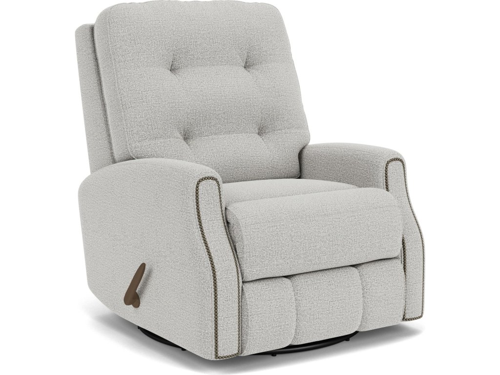 Devon Fabric Swivel Gliding Recliner - main image
