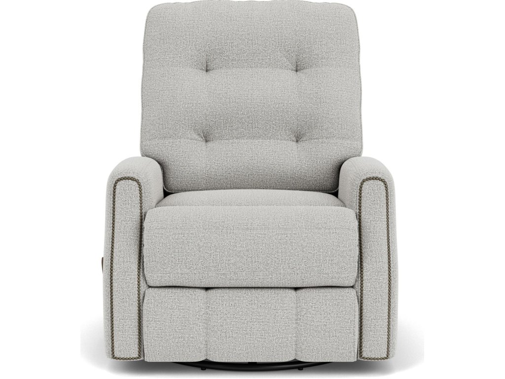 Devon Fabric Swivel Gliding Recliner - image 1