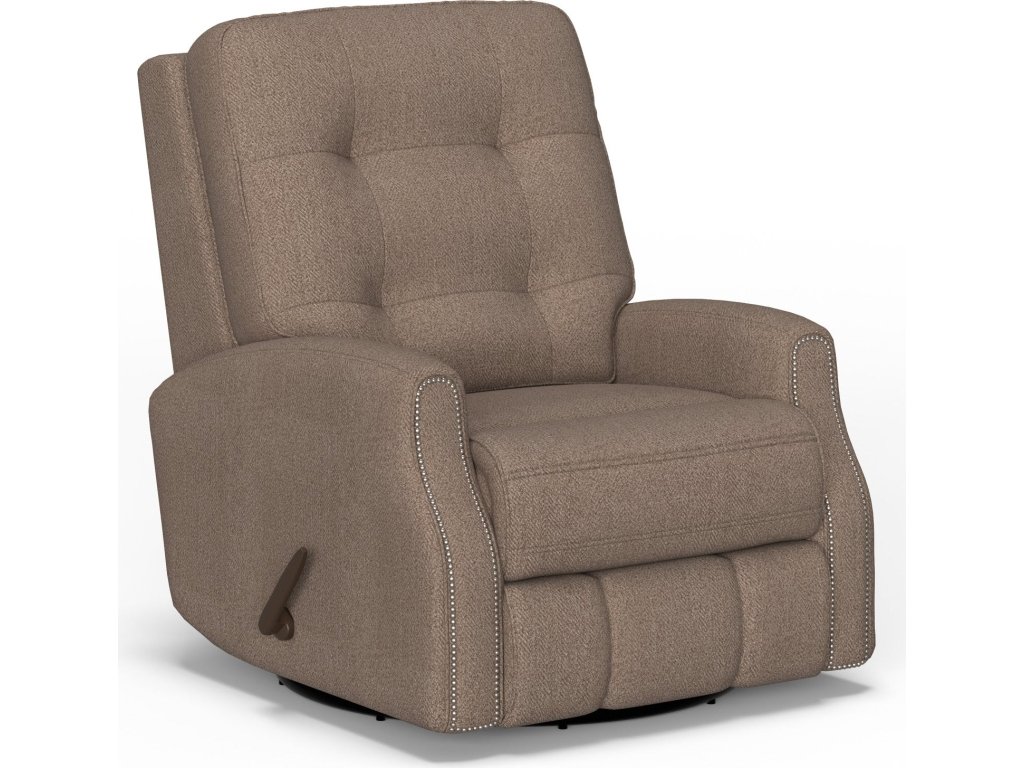 Devon Fabric Swivel Gliding Recliner - image 3