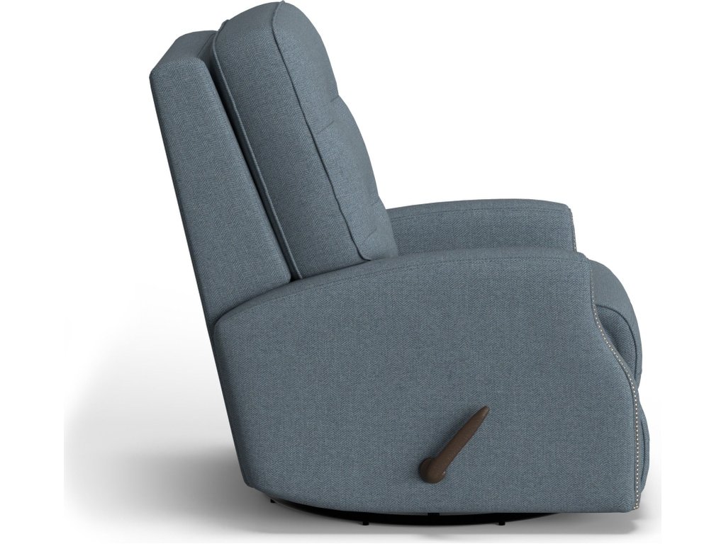 Devon Fabric Swivel Gliding Recliner - image 6