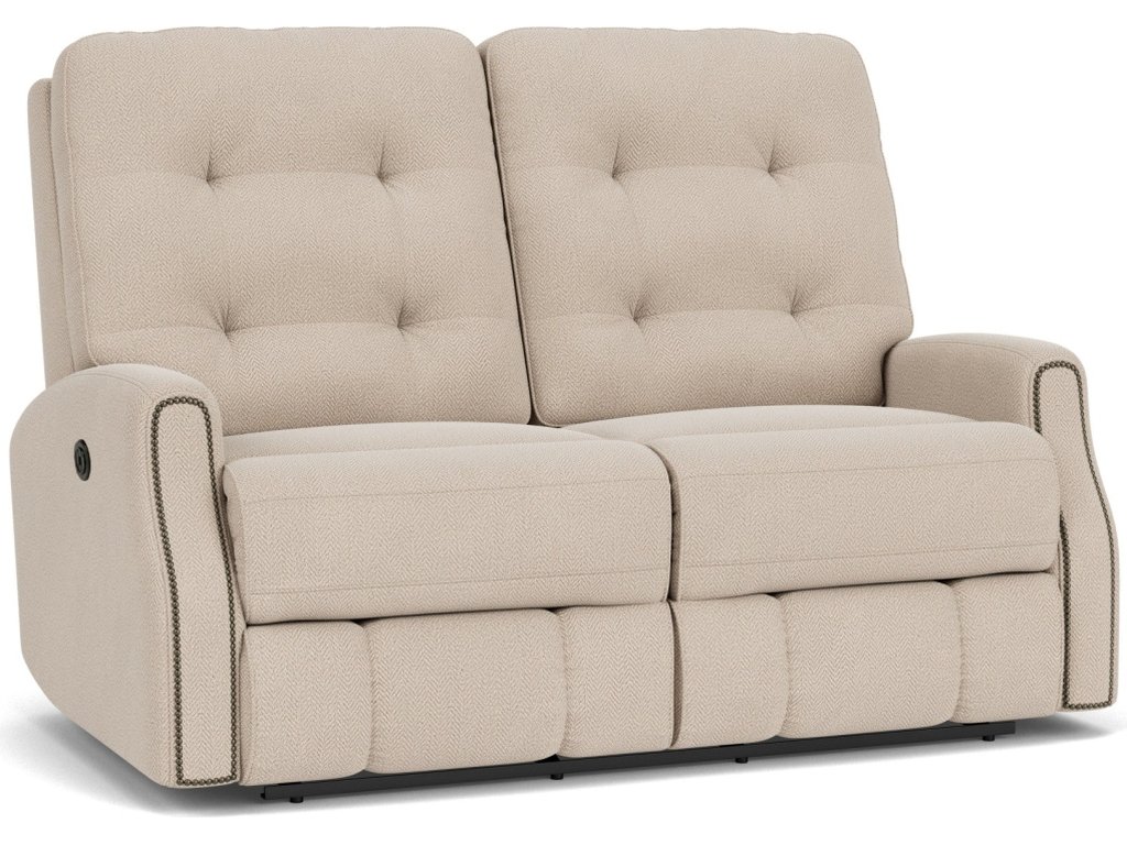 Devon Fabric Power Reclining Loveseat - main image