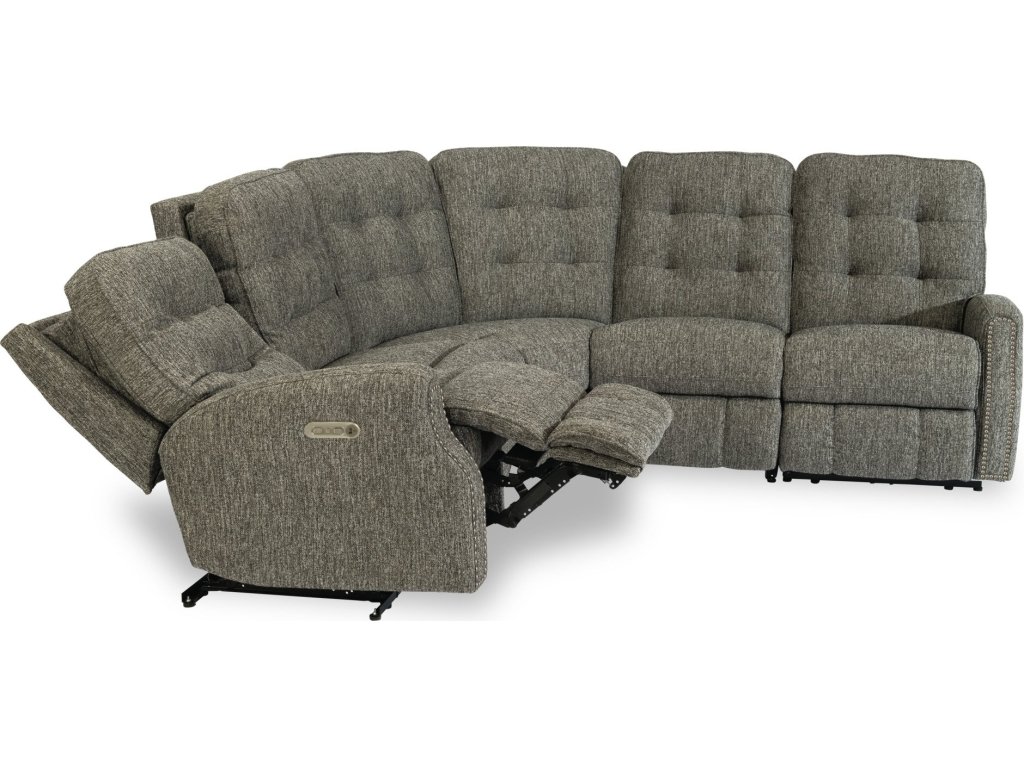 Devon Fabric Power Reclining Sectional with Power Headrests - image 2