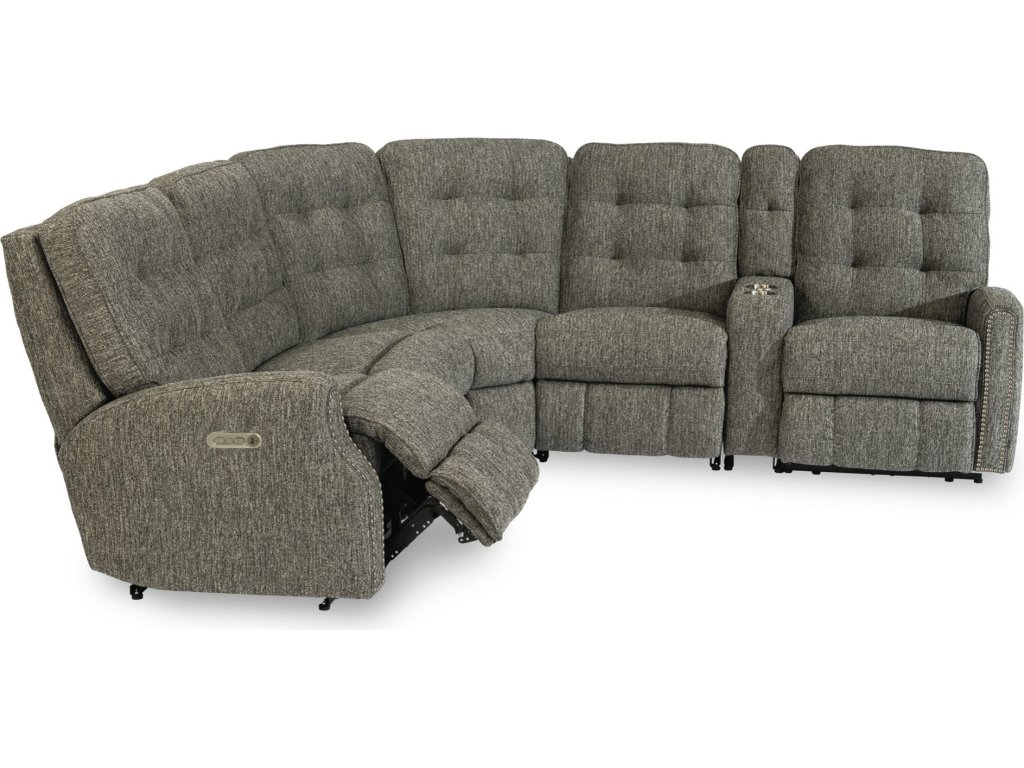 Devon Fabric Power Reclining Sectional with Power Headrests - image 3