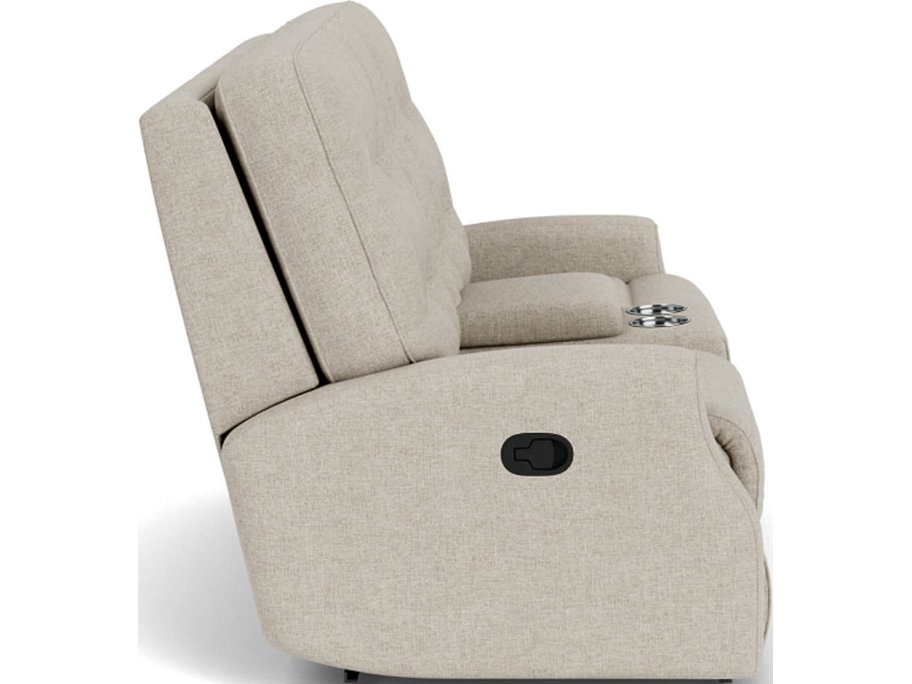 Devon Fabric Reclining Loveseat with Console - image 2