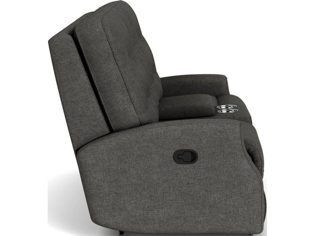 Devon Fabric Reclining Loveseat with Console - image 6