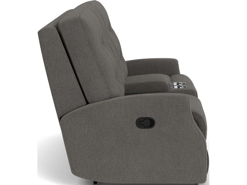 Devon Fabric Reclining Loveseat with Console - image 7