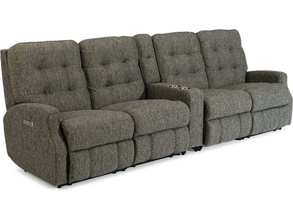 Devon Fabric Power Reclining Sectional with Power Headrests - main image