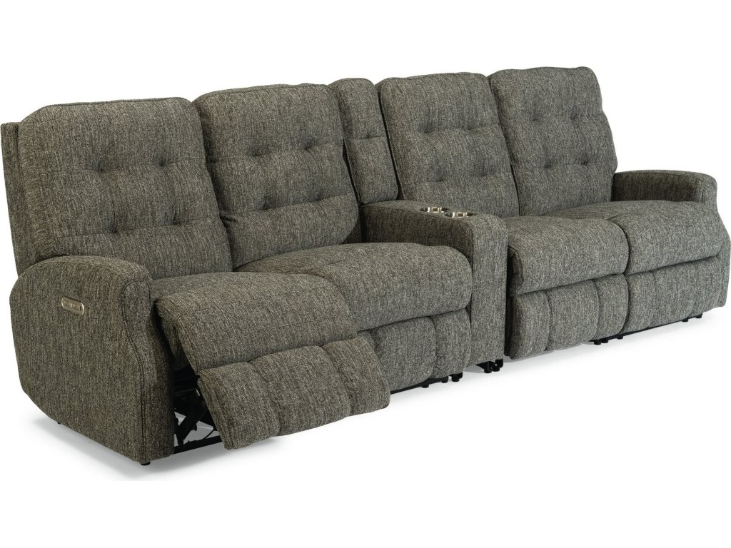 Devon Fabric Power Reclining Sectional with Power Headrests - image 1