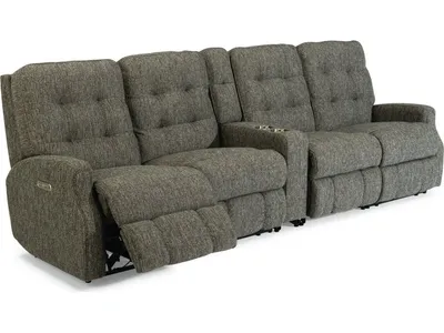 Devon Fabric Power Reclining Sectional with Power Headrests - Alternative View