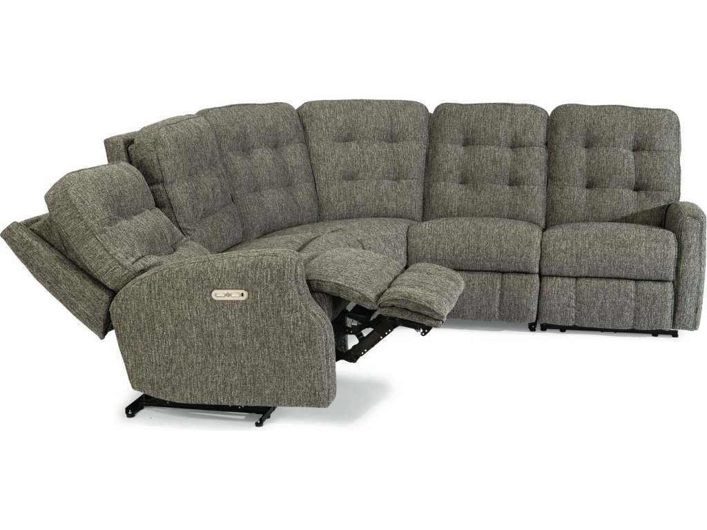 Devon Fabric Power Reclining Sectional with Power Headrests - image 2