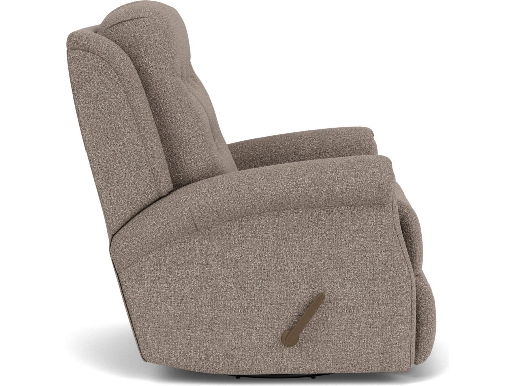 Minnie Fabric Swivel Gliding Recliner - image 7
