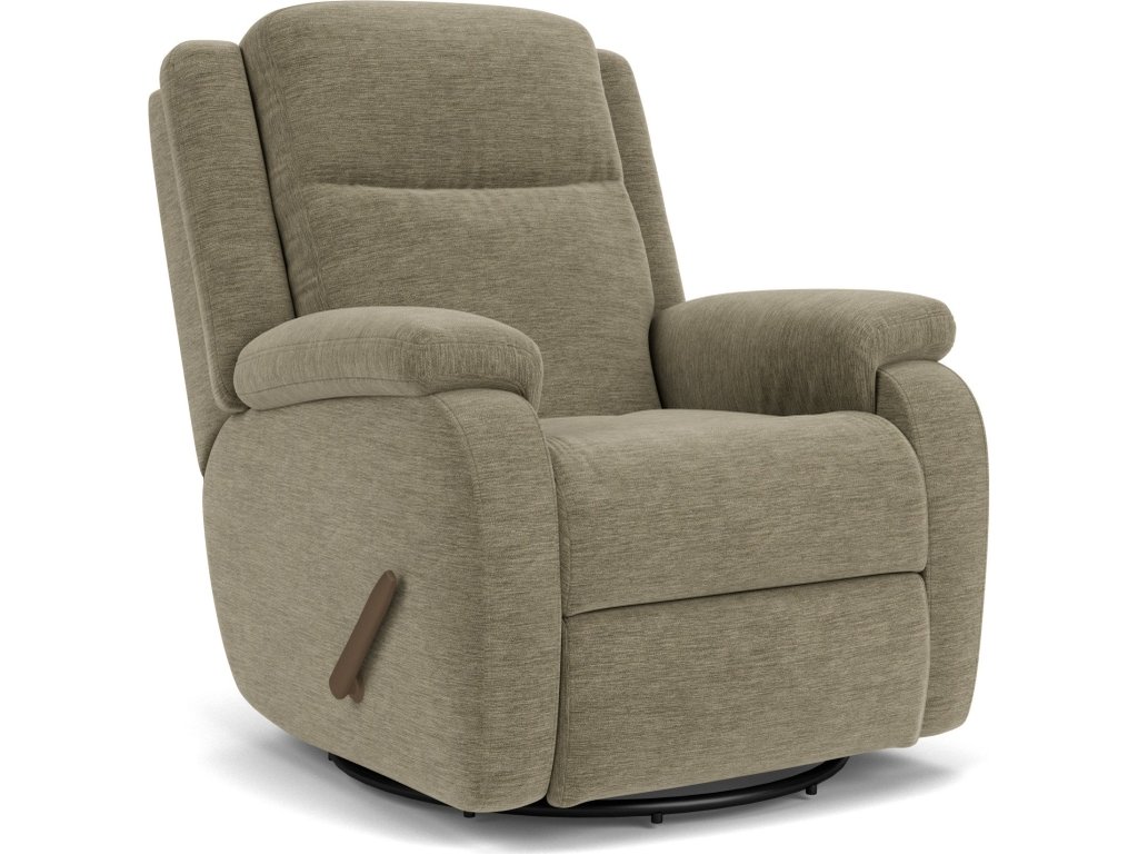 Magnus Fabric Swivel Gliding Recliner - image 3