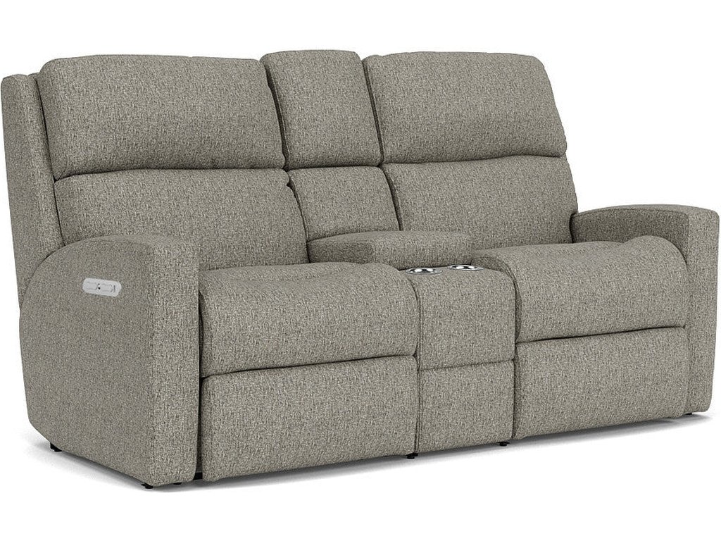 Catalina Fabric Power Reclining Loveseat with Console & Power Headrests - main image