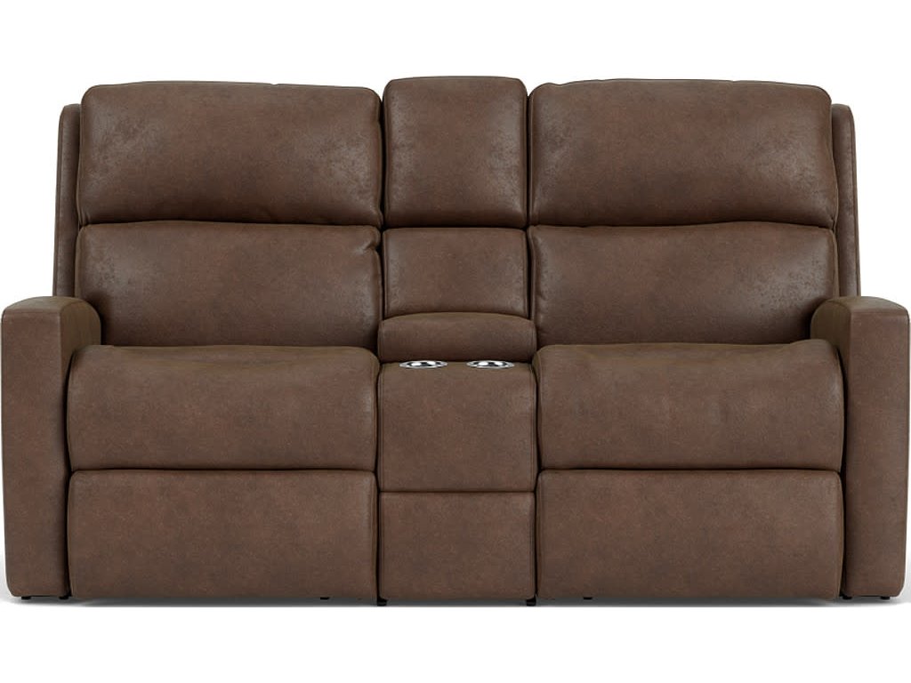 Catalina Fabric Reclining Loveseat with Console - image 5
