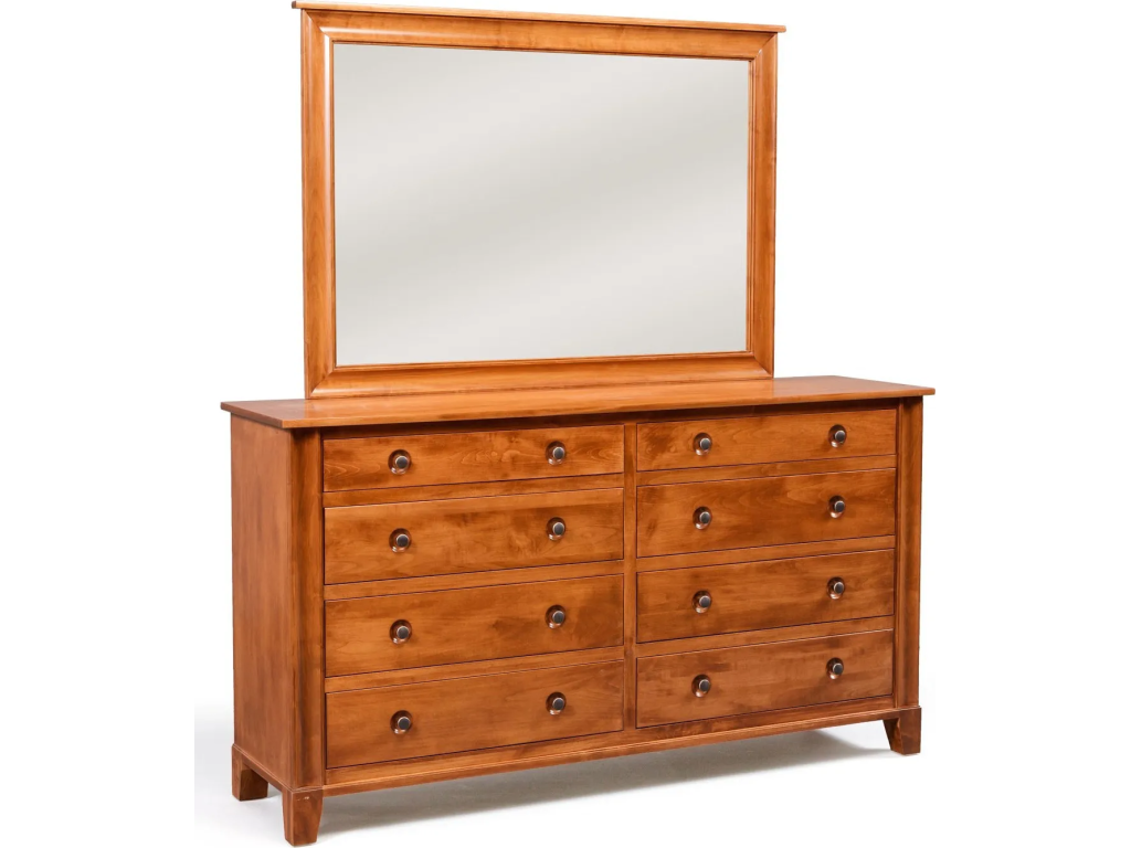 Daniel's Amish Cosmopolitan 8-Drawer Dresser w/ Tall Wide Mirror, primary thumbnail