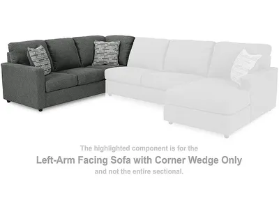 Edenfield Left-Arm Facing Sofa with Corner Wedge - Alternative View
