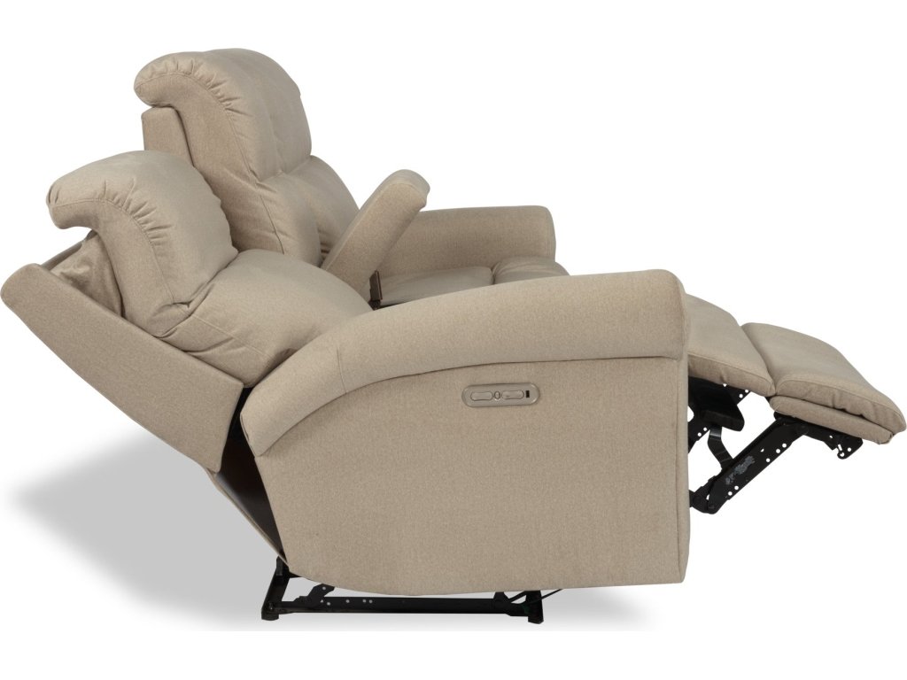 Davis Fabric Power Reclining Loveseat with Console & Power Headrests - image 3