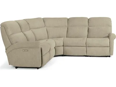 Davis Fabric Power Reclining Sectional with Power Headrests