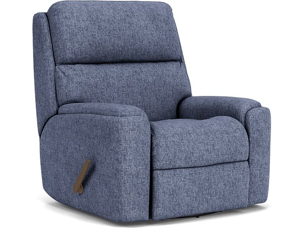 Rio Fabric Swivel Gliding Recliner - image 3