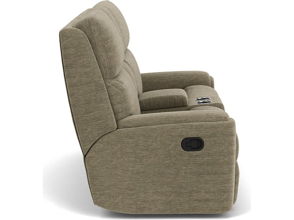 Rio Fabric Reclining Loveseat with Console - image 2