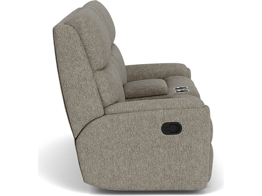 Rio Fabric Reclining Loveseat with Console - image 5