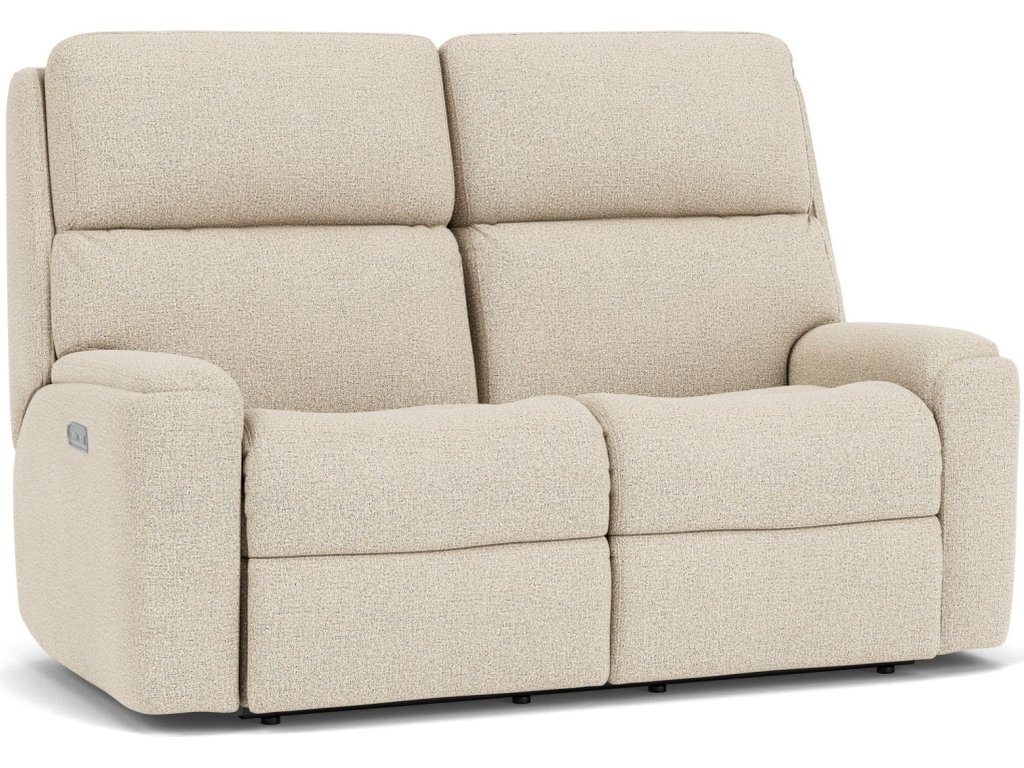 Rio Fabric Power Reclining Loveseat with Power Headrests - main image