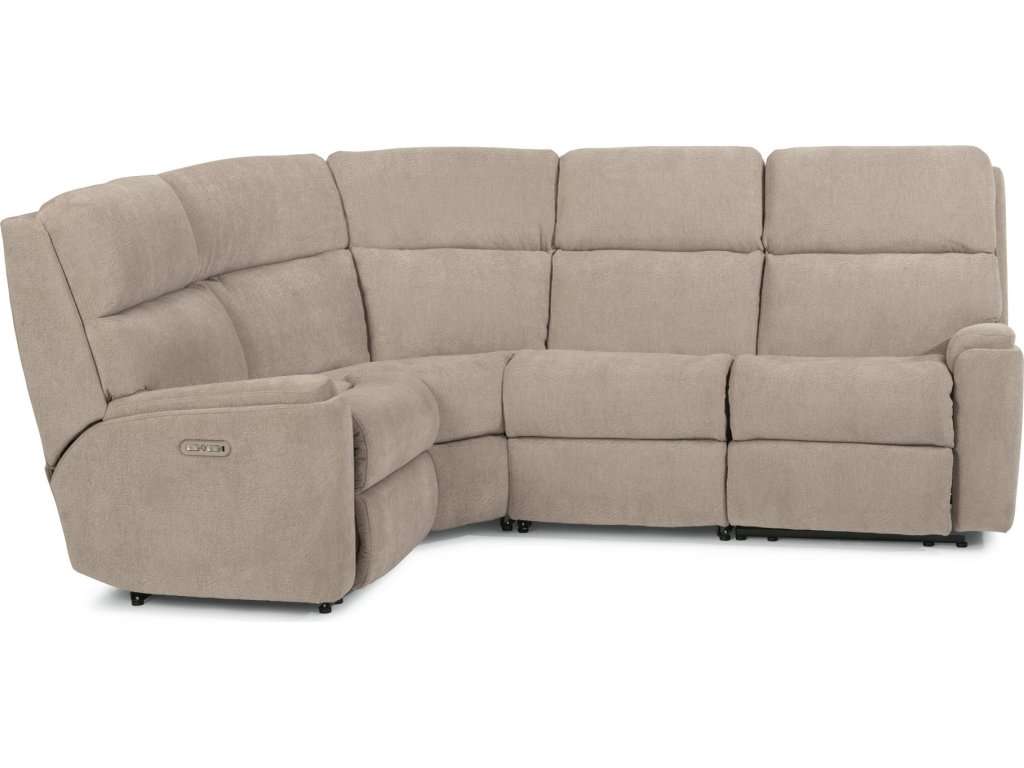 Rio Fabric Power Reclining Sectional with Power Headrests - main image
