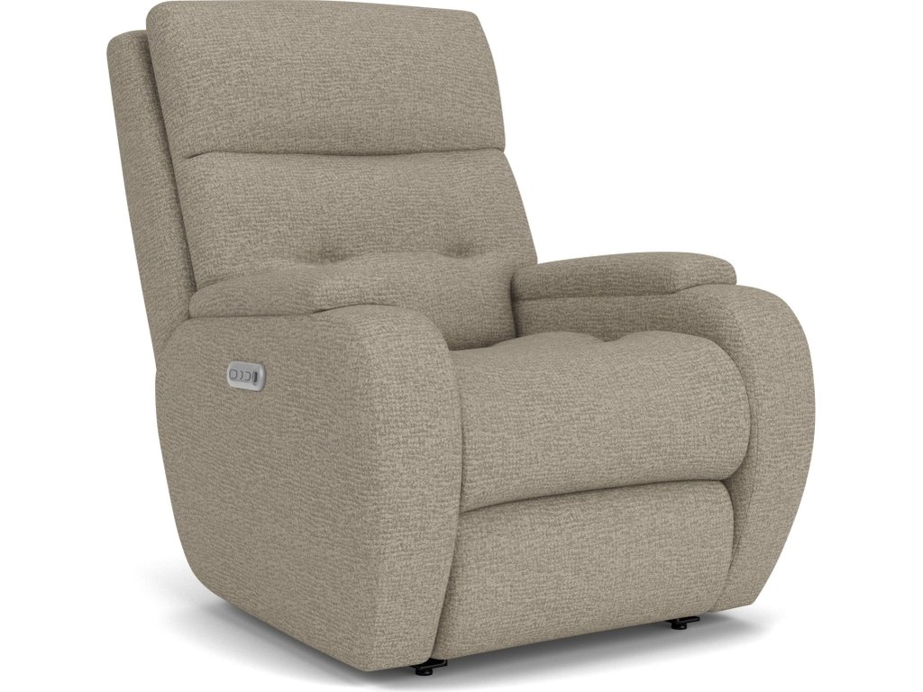 Strait Fabric Power Recliner with Power Headrest - image 5
