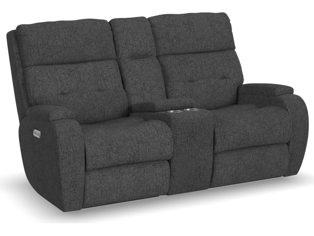 Strait Fabric Power Recliner with Power Headrest & Lumbar - main image