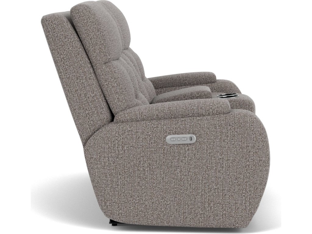 Strait Fabric Power Recliner with Power Headrest & Lumbar - image 11