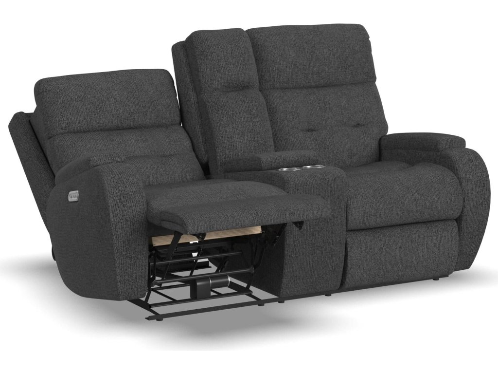 Strait Fabric Power Recliner with Power Headrest & Lumbar - image 13