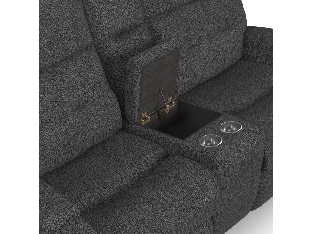 Strait Fabric Power Recliner with Power Headrest & Lumbar - image 14