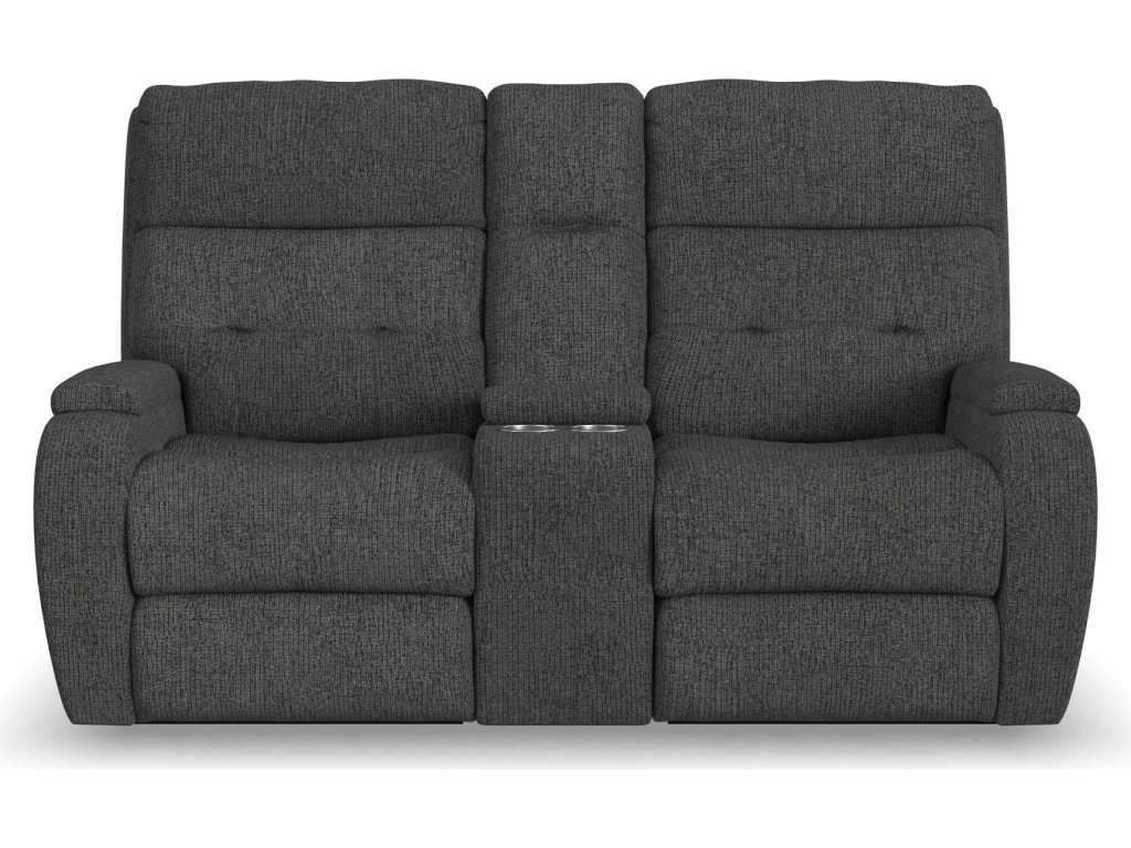 Strait Fabric Power Recliner with Power Headrest & Lumbar - image 2