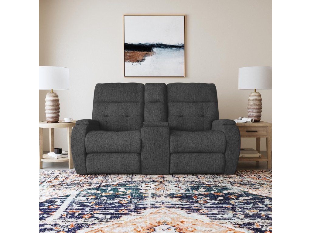 Strait Fabric Power Recliner with Power Headrest & Lumbar - image 4