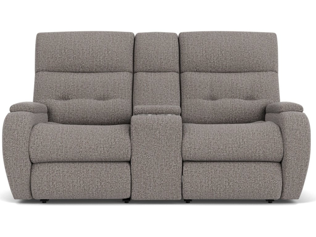 Strait Fabric Power Recliner with Power Headrest & Lumbar - image 6