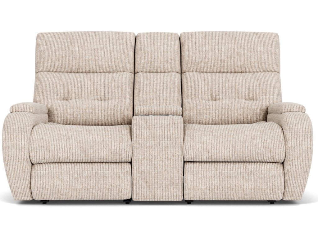 Strait Fabric Power Recliner with Power Headrest & Lumbar - image 7