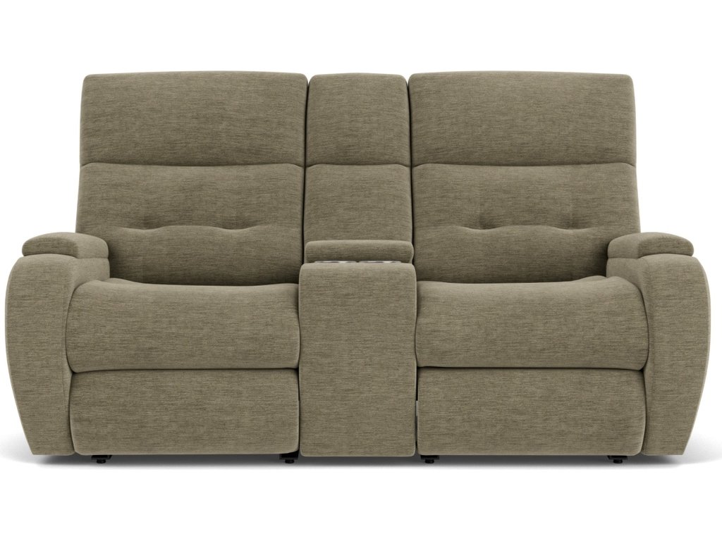 Strait Fabric Power Recliner with Power Headrest & Lumbar - image 8