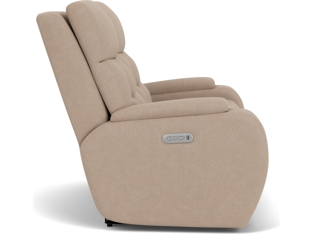 Strait Fabric Power Reclining Loveseat with Power Headrests - image 10